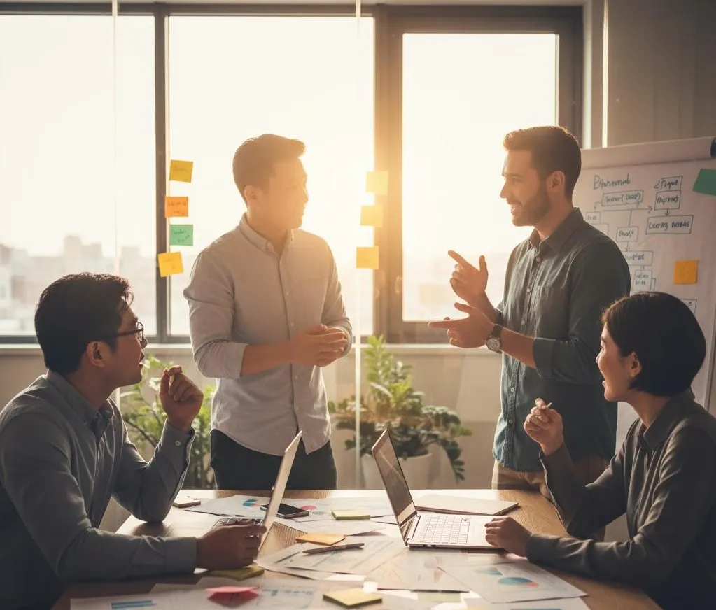 Zero One Creation team meeting