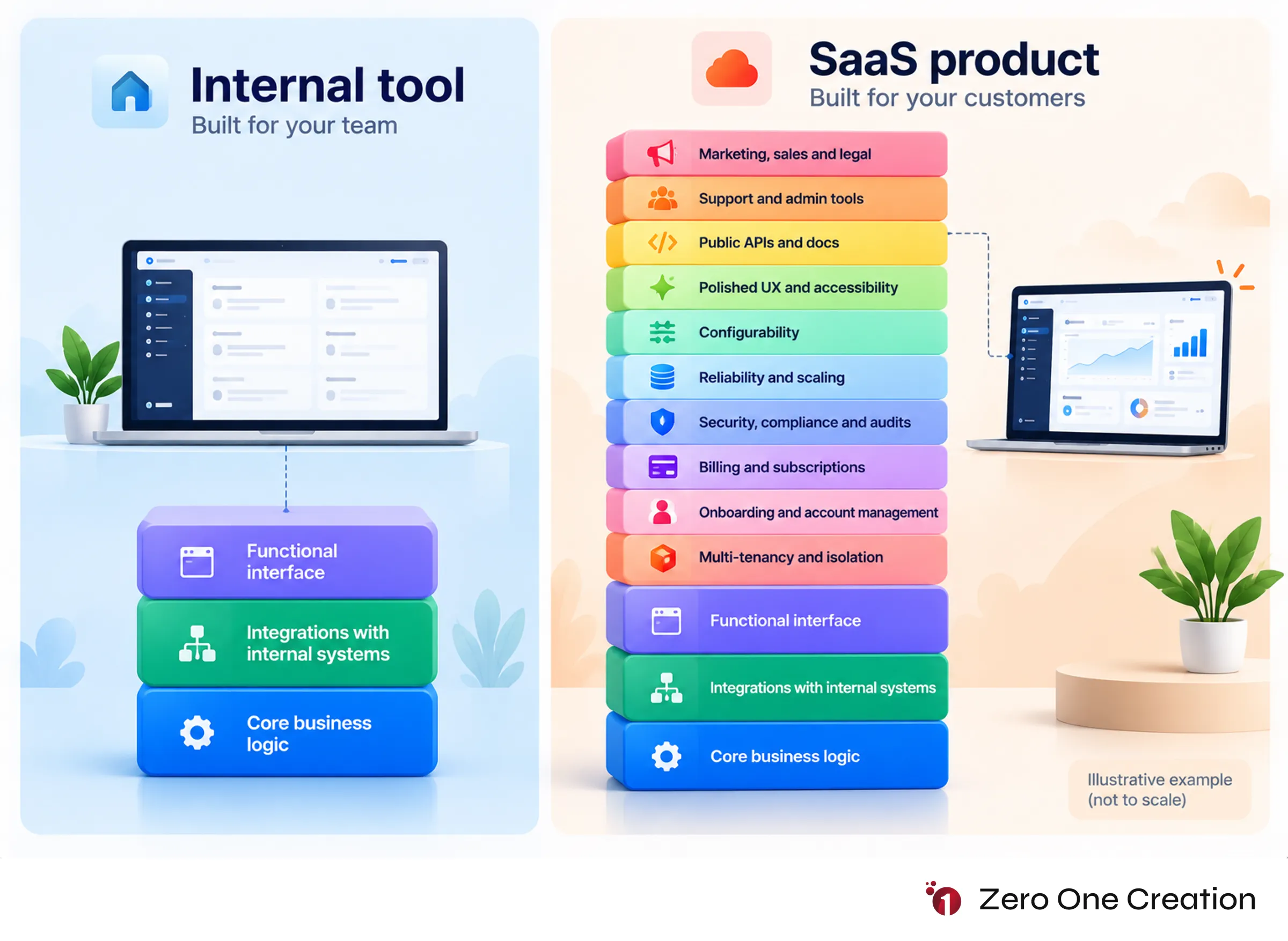Internal tool vs saas effort comparison